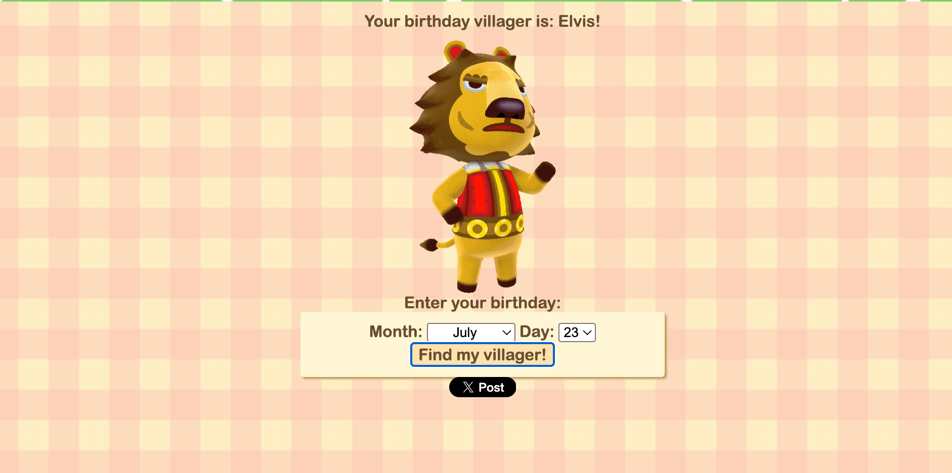 Animal Crossing Birthday